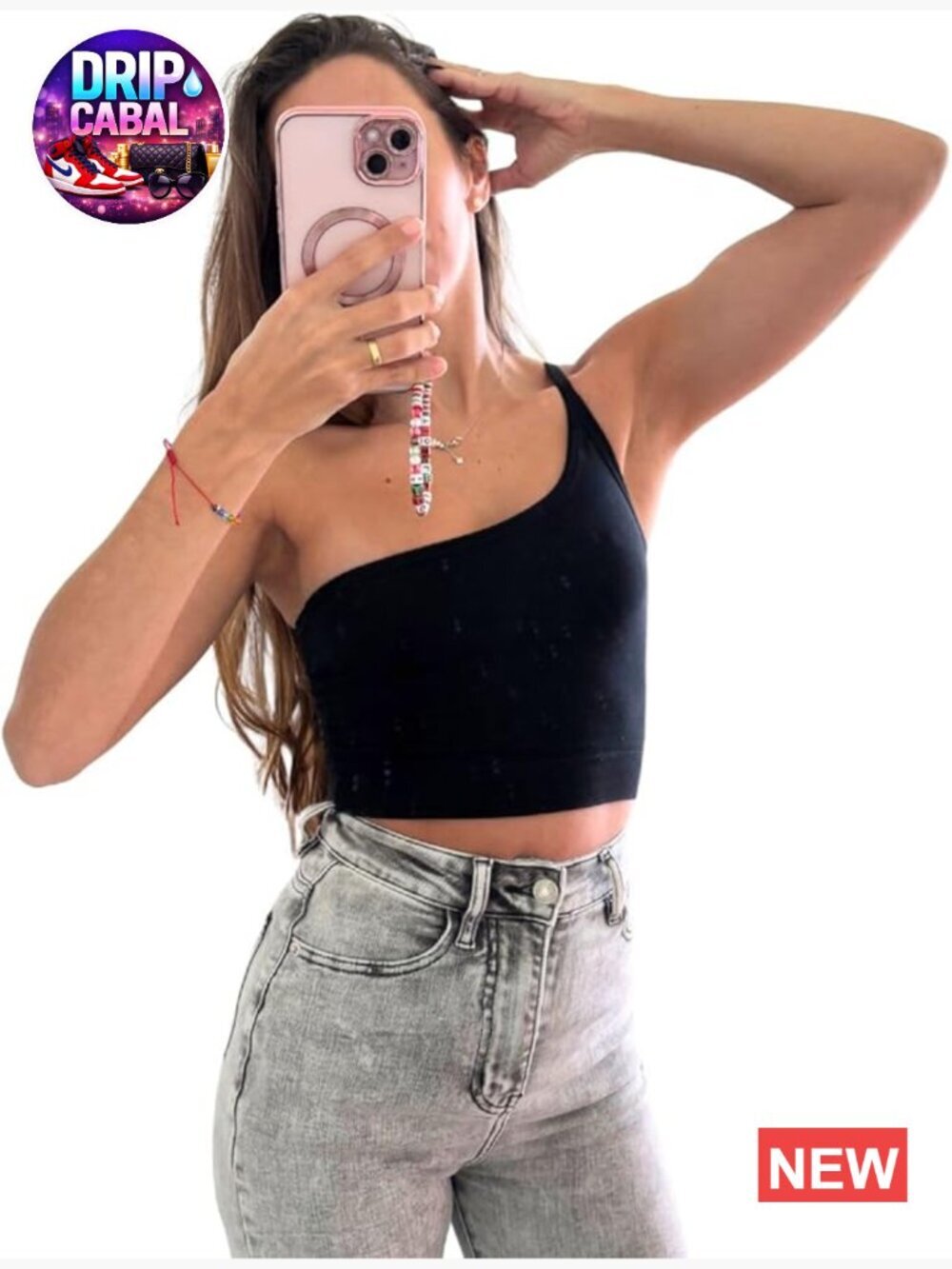 One Shoulder Backless Crop Tank Top Soft Stretch Cotton